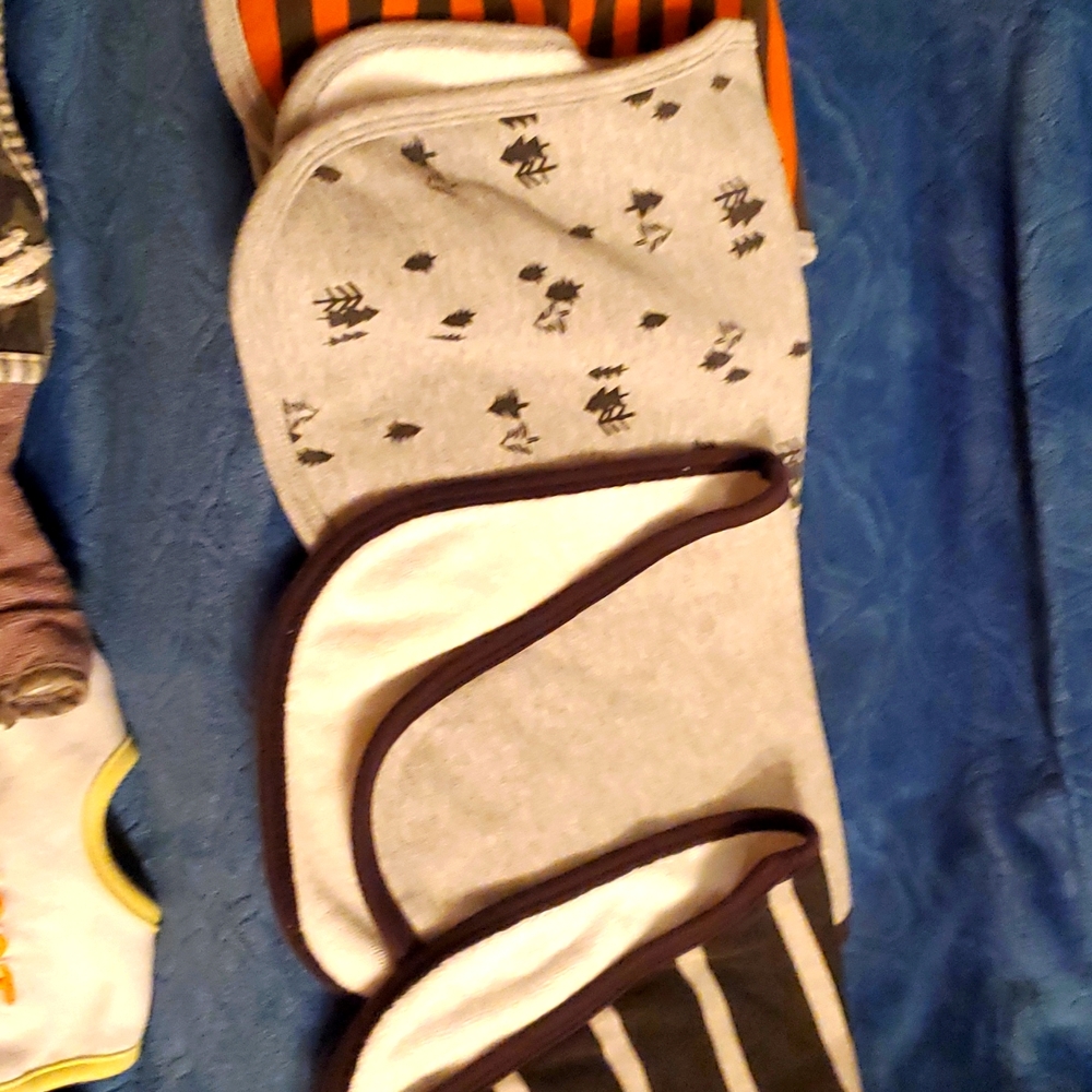 Burp rags bibs an receiving blankets